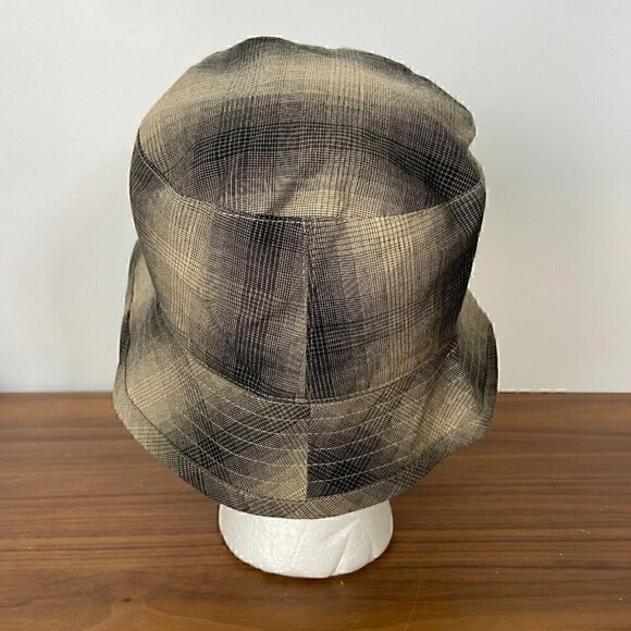 Kangol Men's NWT Check Spey Reversible Tan Bucket Hat Sz Small - Picture 3 of 8